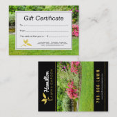 Cadeaucertificaat voor tuin en tuin kortingskaartje (Voorkant / Achterkant)