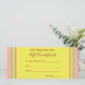 Cadeaucertificaatregenboogstrepen (Staand voorkant)