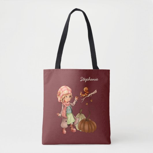 Cadeaucode voor aangepaste naam Thanksgiving Tote Bag (Voorkant)