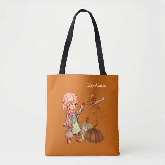 Cadeaucode voor aangepaste naam Thanksgiving Tote Bag (Voorkant)