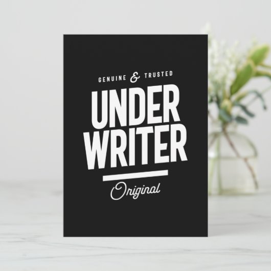 Cadeaucode voor underwriter-functieteken kaart (Staand voorkant)