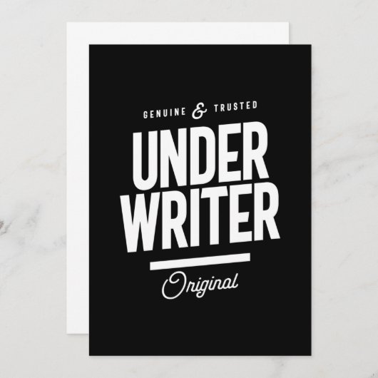 Cadeaucode voor underwriter-functieteken kaart (Voorkant / Achterkant)