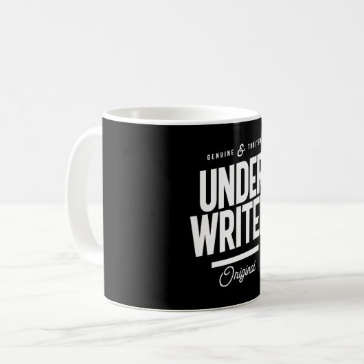 Cadeaucode voor underwriter-functieteken koffiemok (Voorkant links)