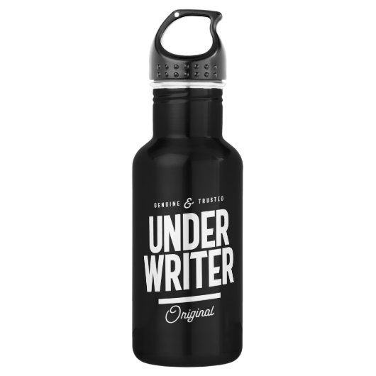 Cadeaucode voor underwriter-functieteken waterfles (Voorkant)
