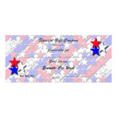 Cadeaucoupon - Rood, wit en blauw Reclamekaart (Achterkant)