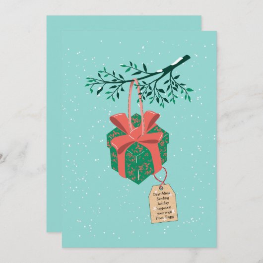 Cadeaudoos Delight Feestdagenkaart (Voorkant / Achterkant)