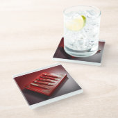 Cadeaudoos en vijf unieke balpennen glazen onderzetter (Schuin)