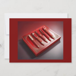 Cadeaudoos en vijf unieke balpennen kaart