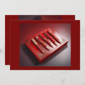 Cadeaudoos en vijf unieke balpennen kaart (Voorkant / Achterkant)