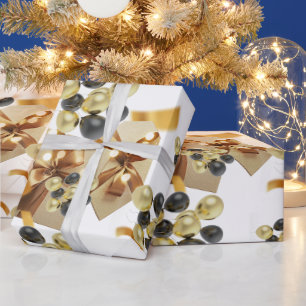 Cadeaudoos Goud & Zwarte ballon matte inpakpapier