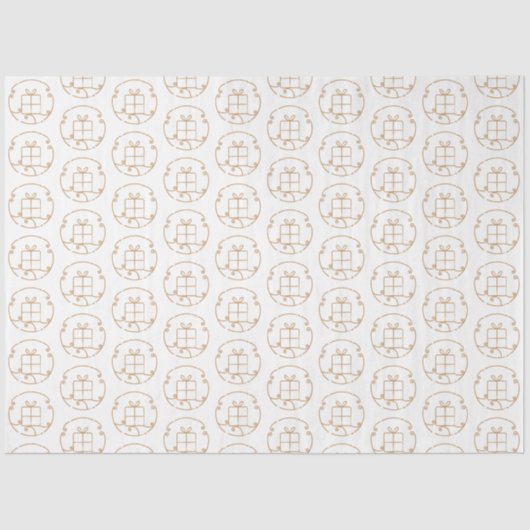 Cadeaudoos Gouden Illustratie Tissuepapier (Voorkant)