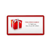 Cadeaudoos - Kerst adresetiketten Etiket (Voorkant)