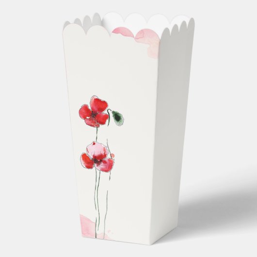 Cadeaudoos. "Klaprozen" Bedankdoosjes (Achterkant)