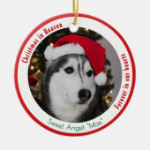 Cadeaudoos met foto van huisdier Herinnering aan h Keramisch Ornament (Voorkant)