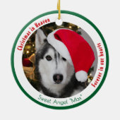 Cadeaudoos met foto van huisdier Herinnering aan h Keramisch Ornament (Achterkant)