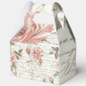 Cadeaudoos met handvat – Roze Rozen Design Bedankdoosjes (Voorkant)