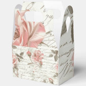 Cadeaudoos met handvat – Roze Rozen Design Bedankdoosjes (Open)
