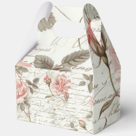 Cadeaudoos met handvat – Roze Rozen Design Bedankdoosjes