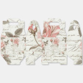 Cadeaudoos met handvat – Roze Rozen Design Bedankdoosjes (Ongevouwen)