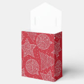 Cadeaudoos met rood en wit kerstpatroon bedankdoosjes (Geopend)