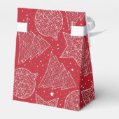 Cadeaudoos met rood en wit kerstpatroon bedankdoosjes (Achterkant)