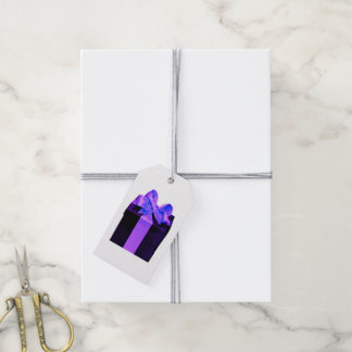 Cadeaudoos met satijnenboeg cadeaulabel