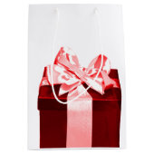 Cadeaudoos met satijnenboeg medium cadeauzakje (Voorkant)