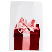 Cadeaudoos met satijnenboeg medium cadeauzakje (Achterkant)