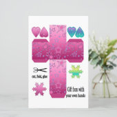 Cadeaudoos met uw eigen handen (Staand voorkant)