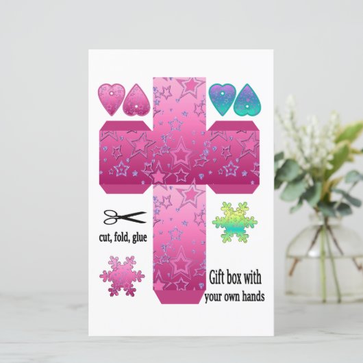 Cadeaudoos met uw eigen handen (Staand voorkant)