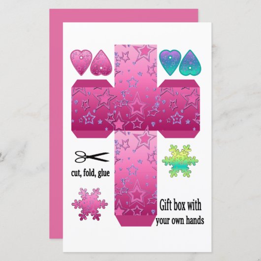 Cadeaudoos met uw eigen handen (Voorkant / Achterkant)