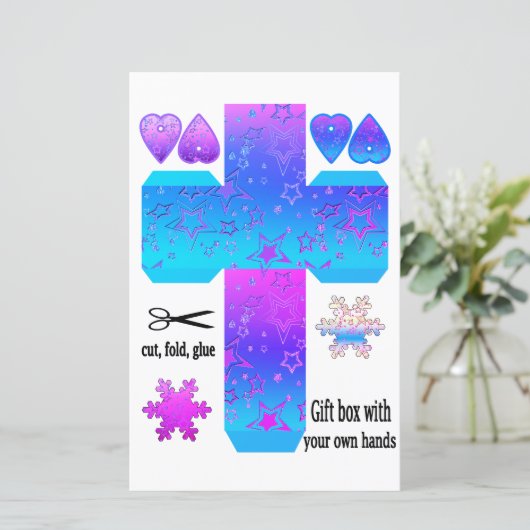 Cadeaudoos met uw eigen handen (Staand voorkant)