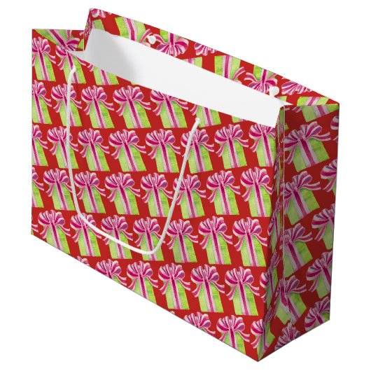 Cadeaudoos Patroon Midden Cadeaubag Groot Cadeauzakje (Voorkant Gekanteld)