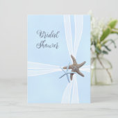 Cadeaudoos Starfish vierkante douche uitnodigingen (Staand voorkant)