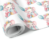 Cadeaudoos surprise olifant met ballon verjaardag cadeaupapier (Rol Hoek)