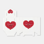 Cadeaudoos/Ventilator Rood rozenhart Bedankdoosjes (Uitgevouwen)