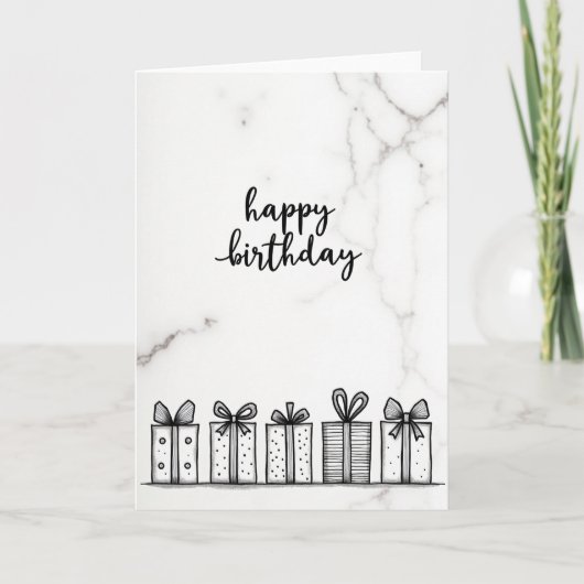Cadeaudoos Verjaardagskaart Kaart (Voorkant)