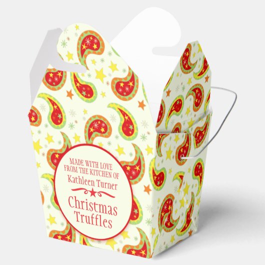 Cadeaudoos voor groene kerststerren voor cream Red Bedankdoosjes (Geopend)