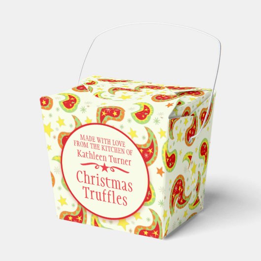 Cadeaudoos voor groene kerststerren voor cream Red Bedankdoosjes (Voorkant Zijde)