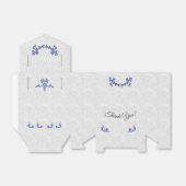 Cadeaudozen - Aanpassen - Blauw lint ontwerp Bedankdoosjes (Uitgevouwen)