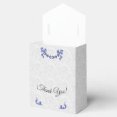 Cadeaudozen - Aanpassen - Blauw lint ontwerp Bedankdoosjes (Geopend)