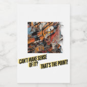 Cadeaudozen/Abstracte kunst Voedselcontainer Etiket (Enkel label)