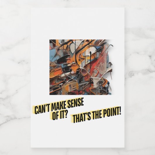 Cadeaudozen/Abstracte kunst Voedselcontainer Etiket (Enkel label)