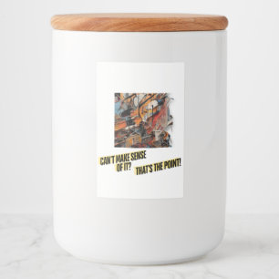 Cadeaudozen/Abstracte kunst Voedselcontainer Etiket