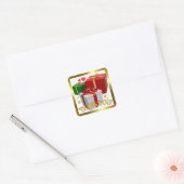 Cadeaudozen en harten Dank u Sticker (Envelop)