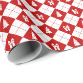 Cadeaudozen en kerstbomen Patroon Cadeaupapier (Rol Hoek)