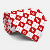 Cadeaudozen en kerstbomen Patroon Stropdas (Opgerold)