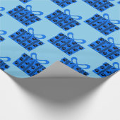 Cadeaudozen met hond Paws Baby Blue versie Cadeaupapier (Hoek)