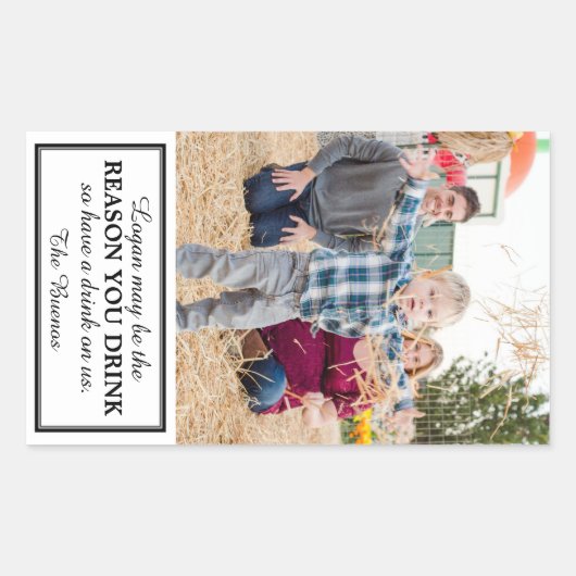 Cadeauetiket Rechthoekige Sticker (Voorkant)