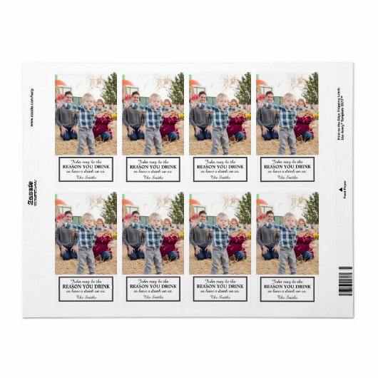 Cadeauetiket wegens kind etiket (Full Sheet)